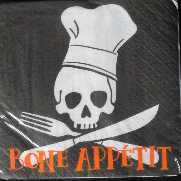 Skull and Crossbones Grilling Apron and Napkin Set - Picture 4 of 6